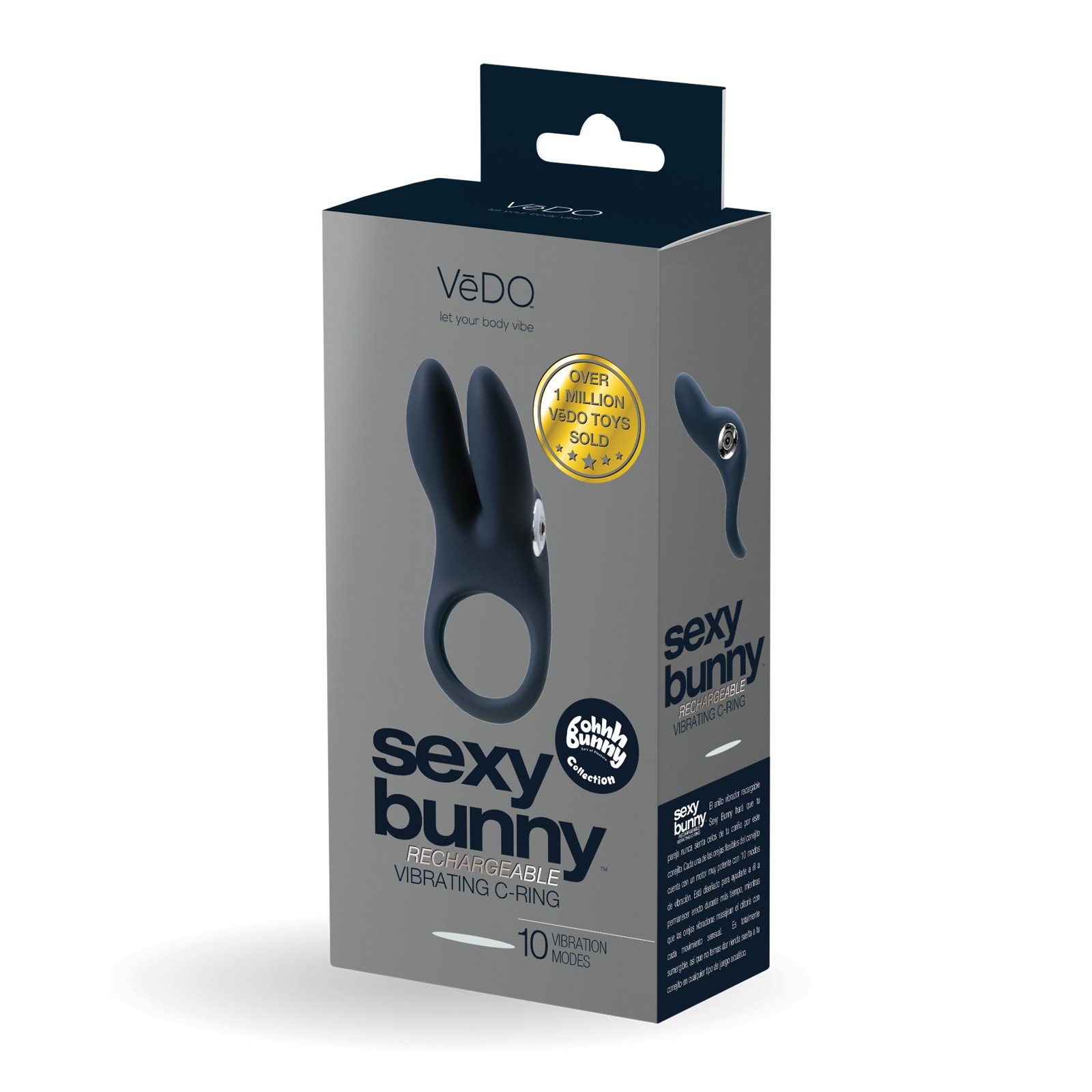 VeDO Sexy Bunny Rechargeable Ring - Just Black