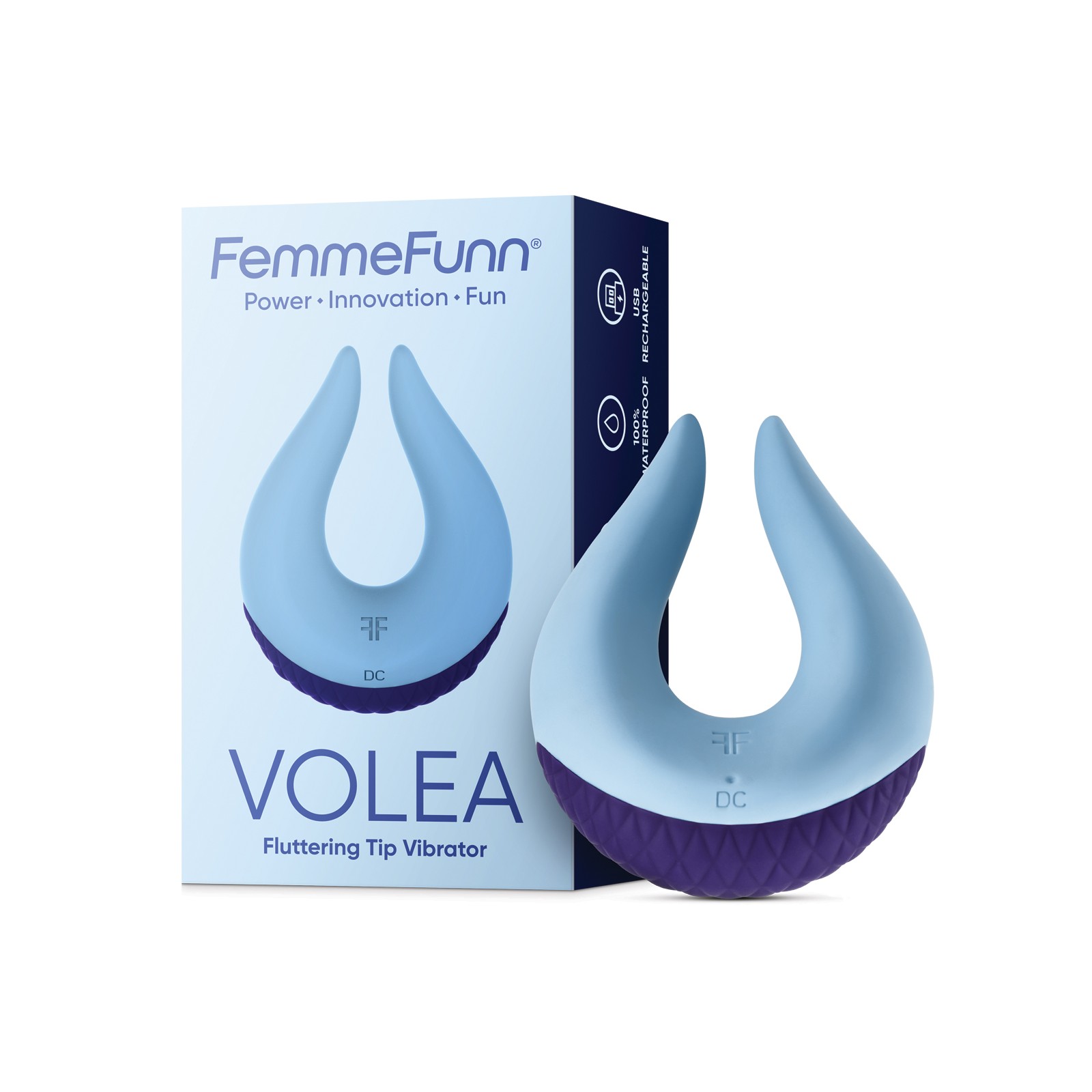 Vibrador Femme Funn Volea Punta Fluttering Azul Claro