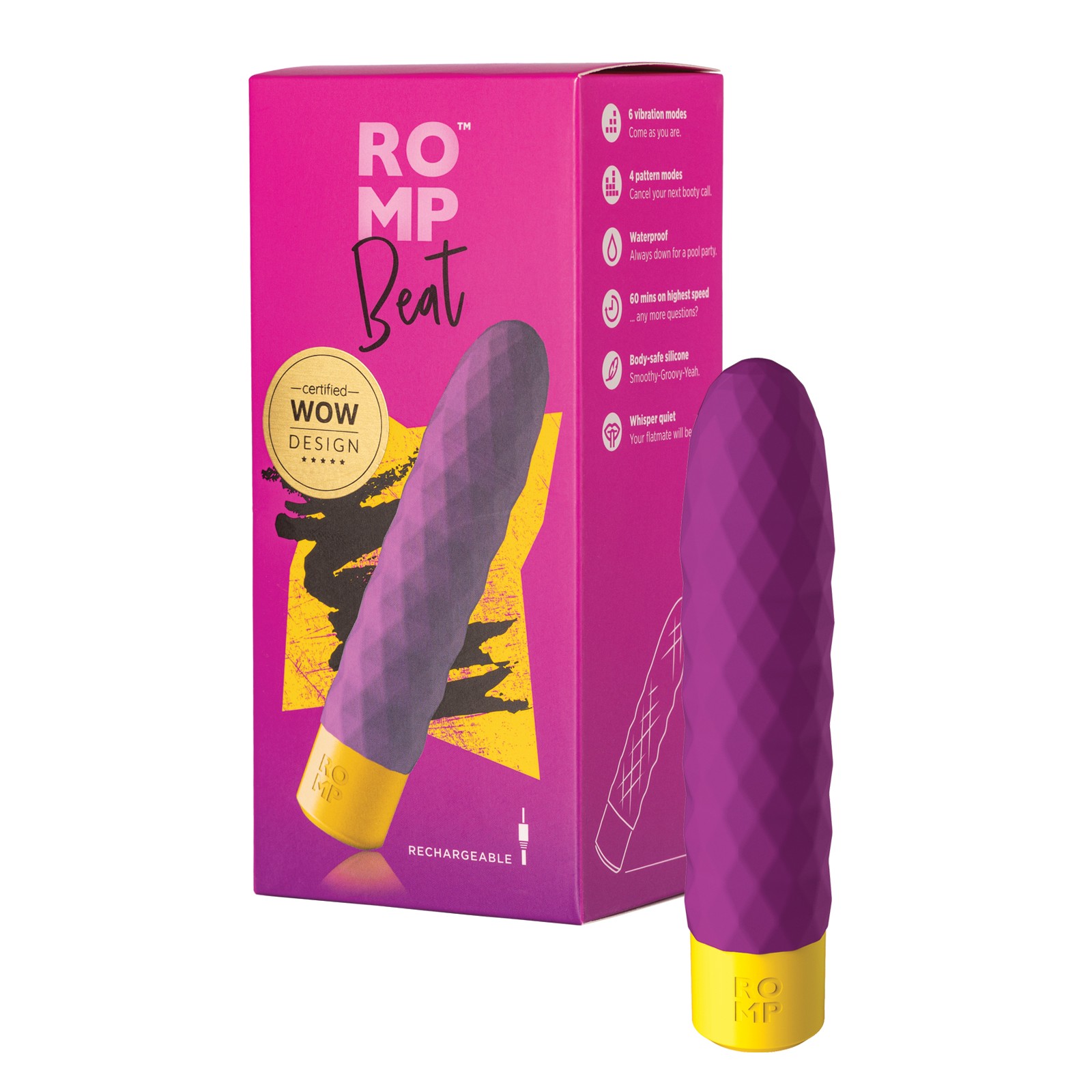 ROMP Beat Bullet Vibrator - Purple