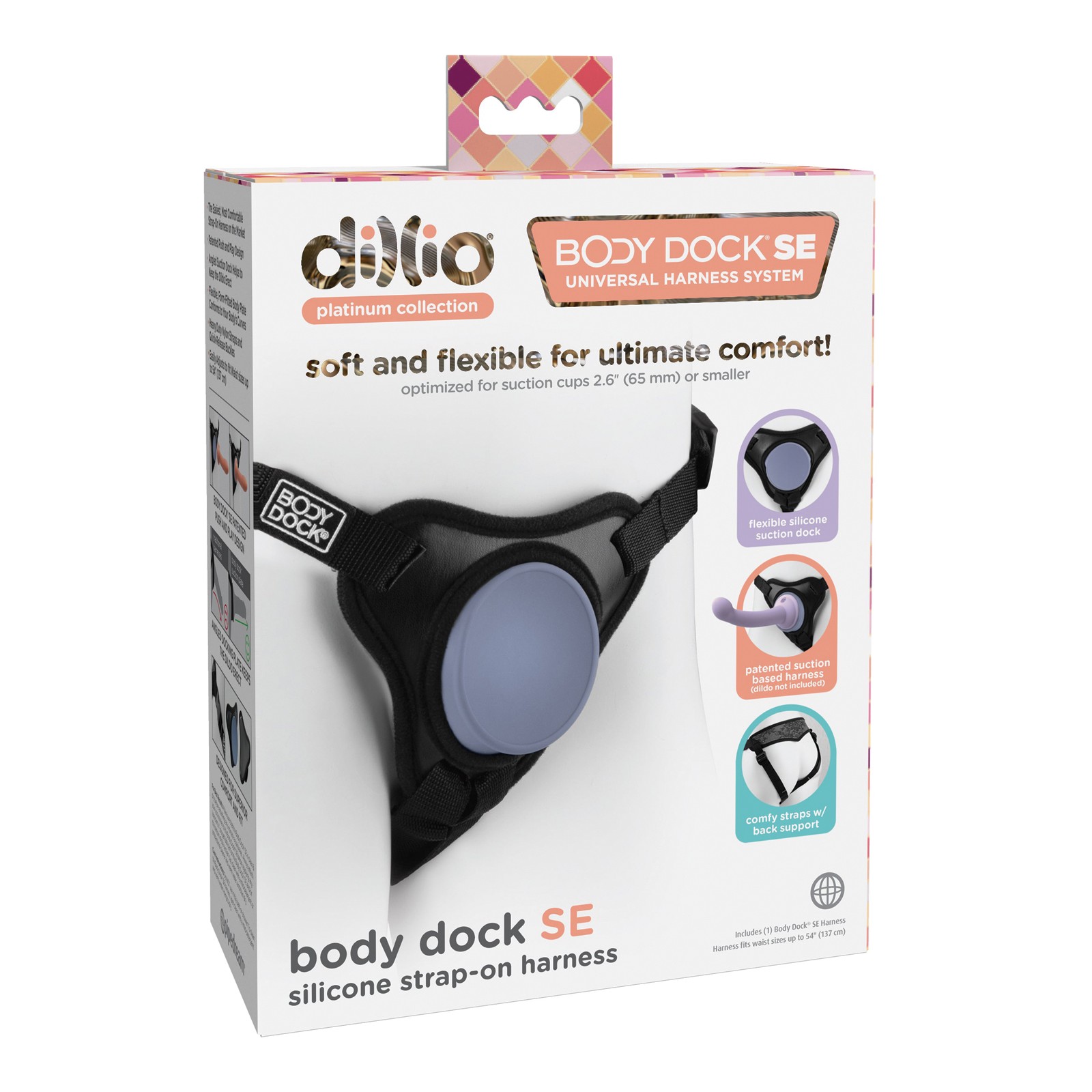 Arnés Strap-On Dillio Platinum Body Dock SE - Negro