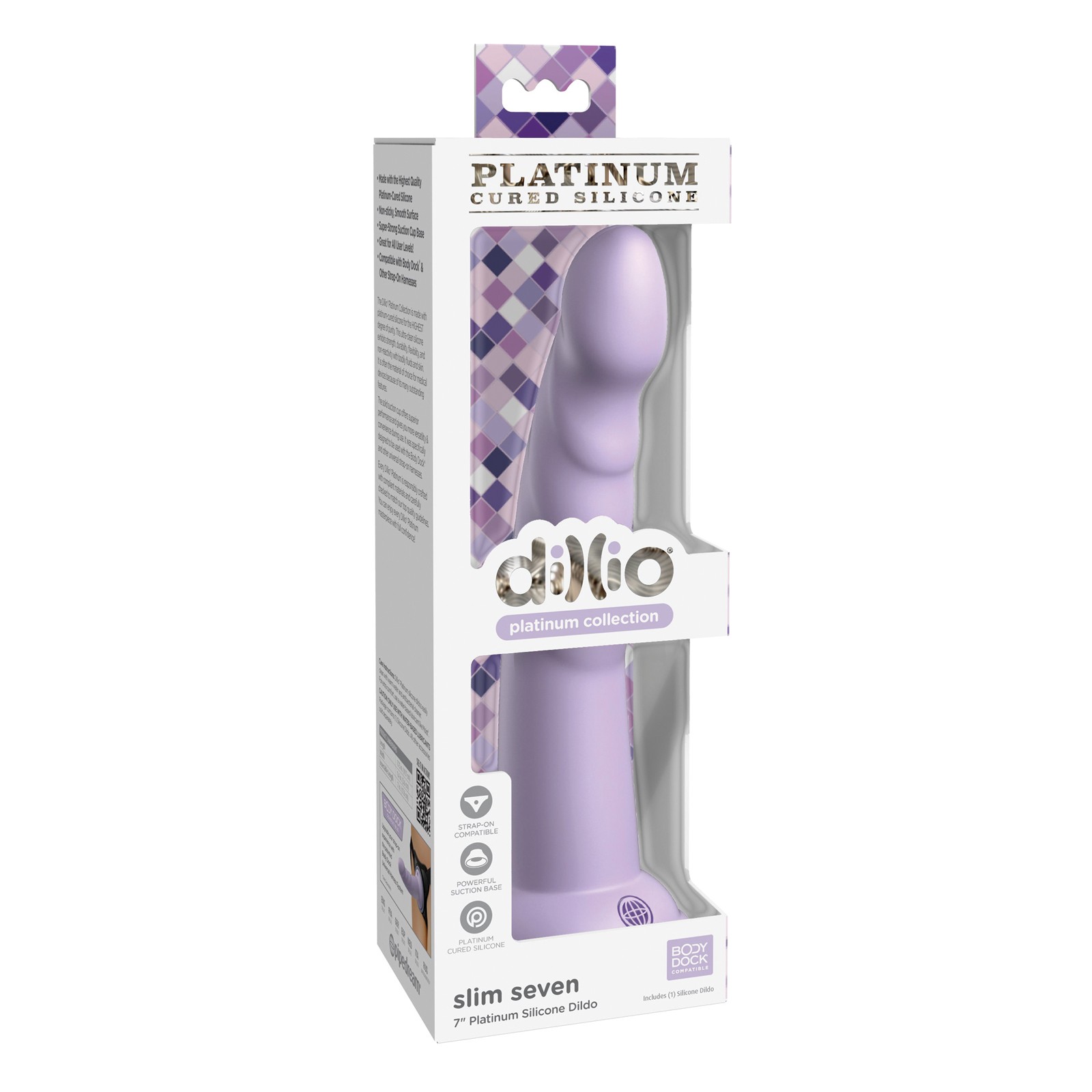 Dildo Slim de 7" en Morado Dillio Platinum