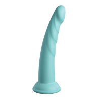 Dillio Platinum 7" Slim Seven Dildo de Silicona - Verde Teal