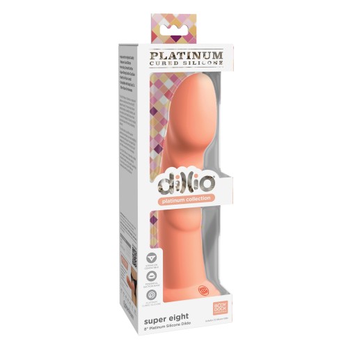 Dillio Platinum Dildo de Silicona 8" Durazno