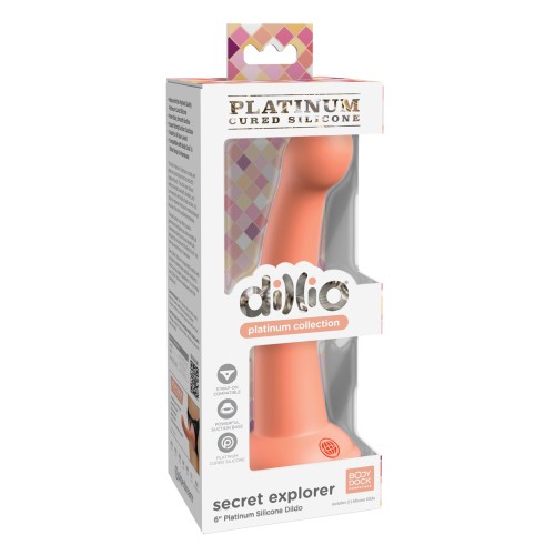 Dillio Platinum 6 Inch Secret Explorer Dildo Peach