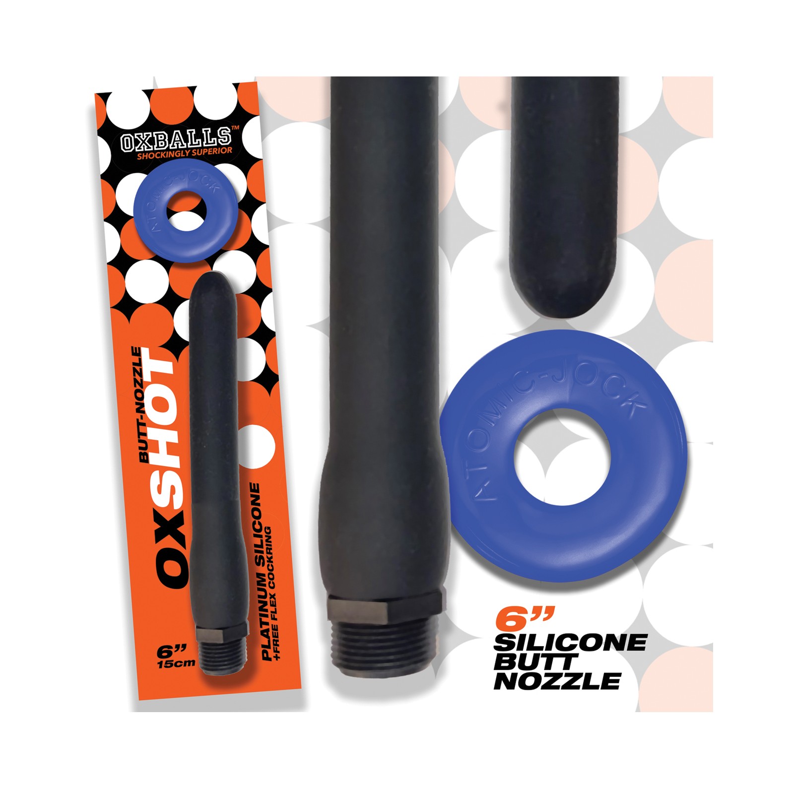 Oxballs Oxshot Silicone Butt Nozzle Black Blue