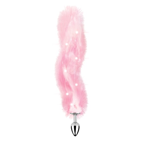 Plug Anal Faux Fur Foxy Tail con Luz Rosa