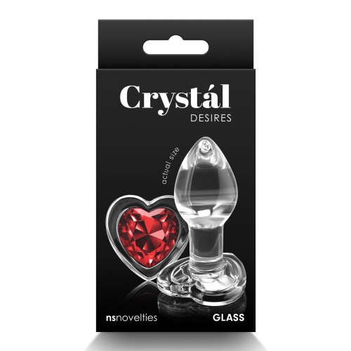 Heart Gem Glass Butt Plug for Passionate Play