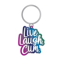 Live Laugh Cum Keychain Wood Rocket