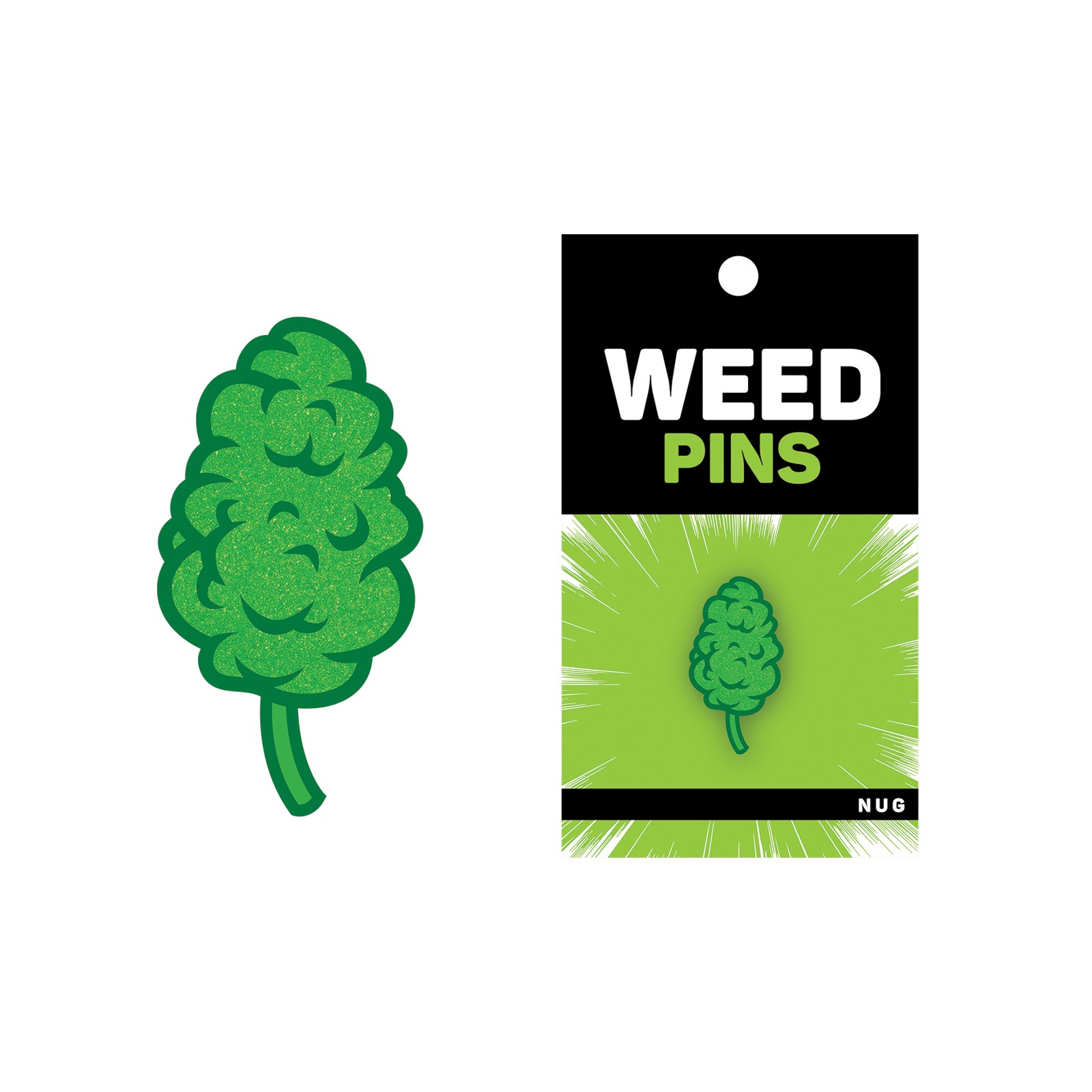 Wood Rocket Weed Nug Pin