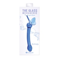 Dildo de Vidrio Menagerie Butterfly Azul Oscuro