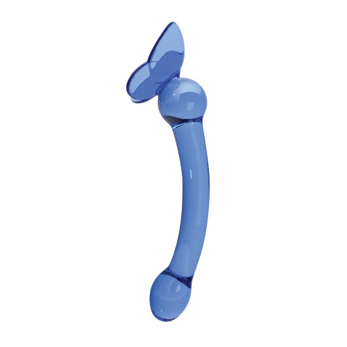 Dildo de Vidrio Menagerie Butterfly Azul Oscuro