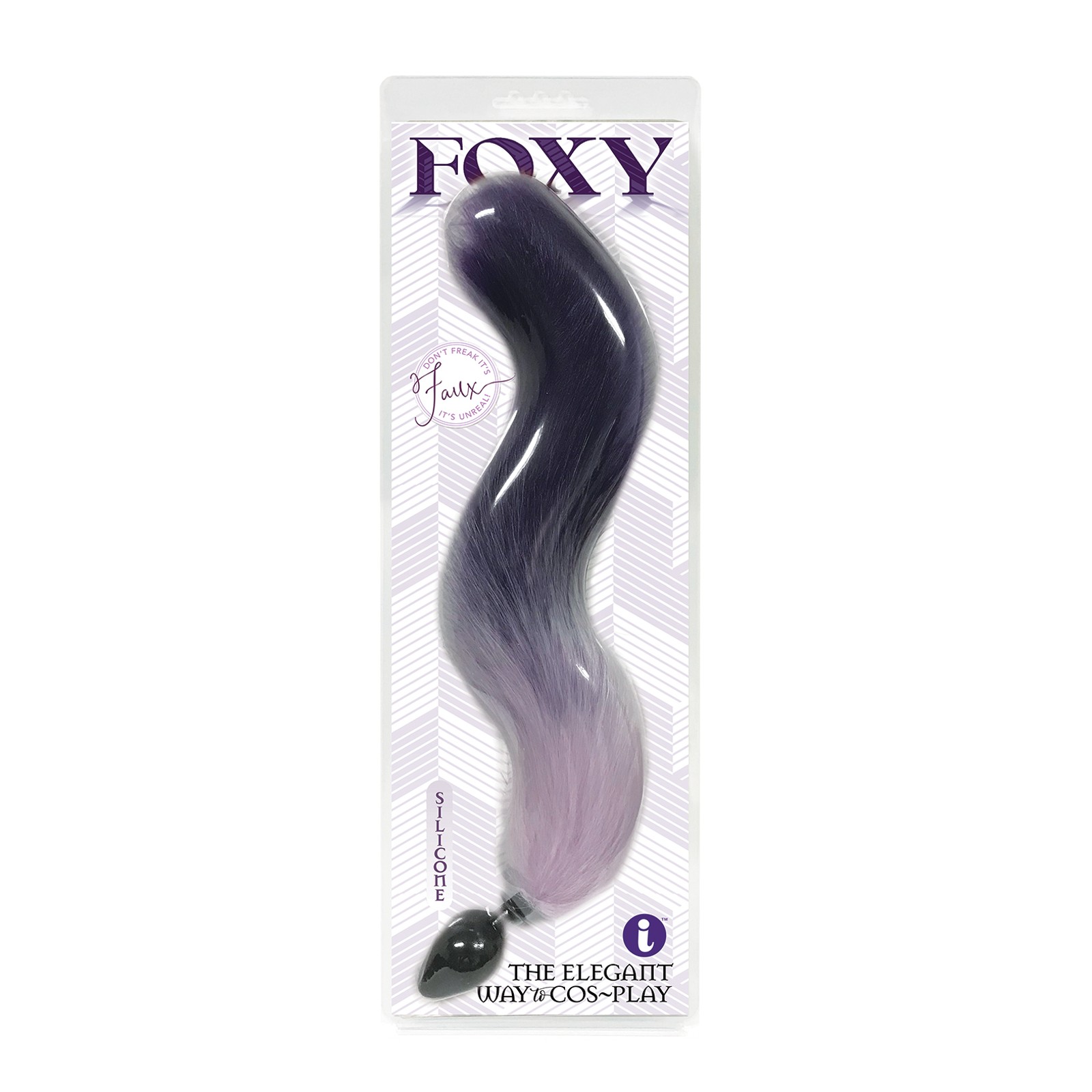 Foxy Fox Tail Silicone Butt Plug Purple Gradient