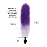 Foxy Fox Tail Silicone Butt Plug Purple Gradient