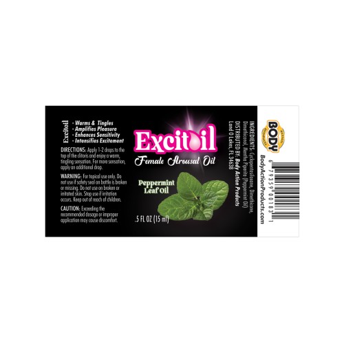 Aceite de Excitación Body Action Menta 0.5 oz