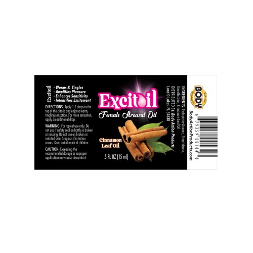 Aceite de Arousal Excitoil de Canela 0.5 oz