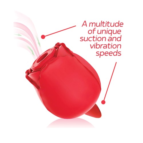 Wild Rose & Tongue Vibrator - Red