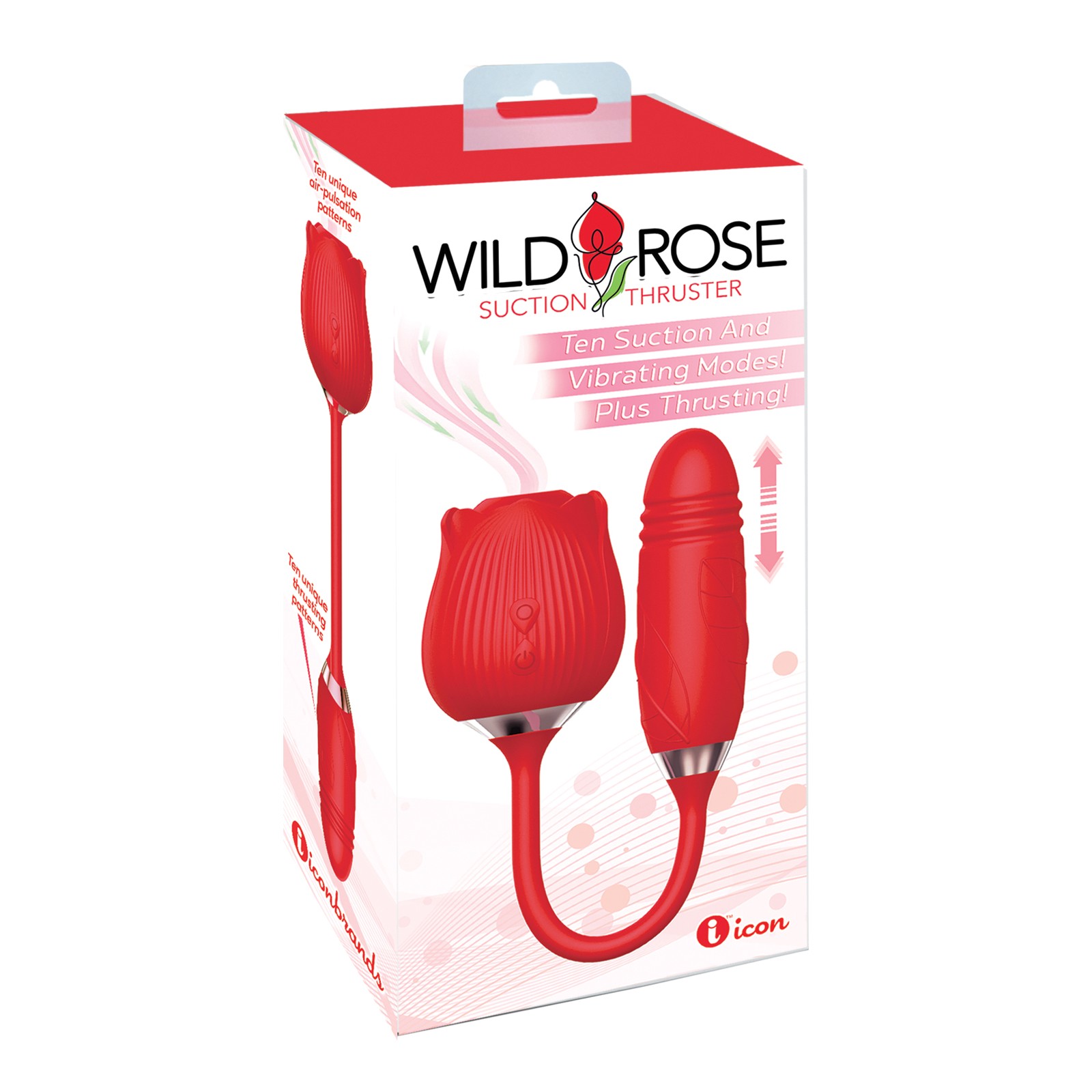 Vibrador Wild Rose & Thruster en Rojo para Placer Dual