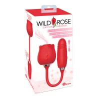 Wild Rose & Thruster Vibrator in Red for Dual Pleasure