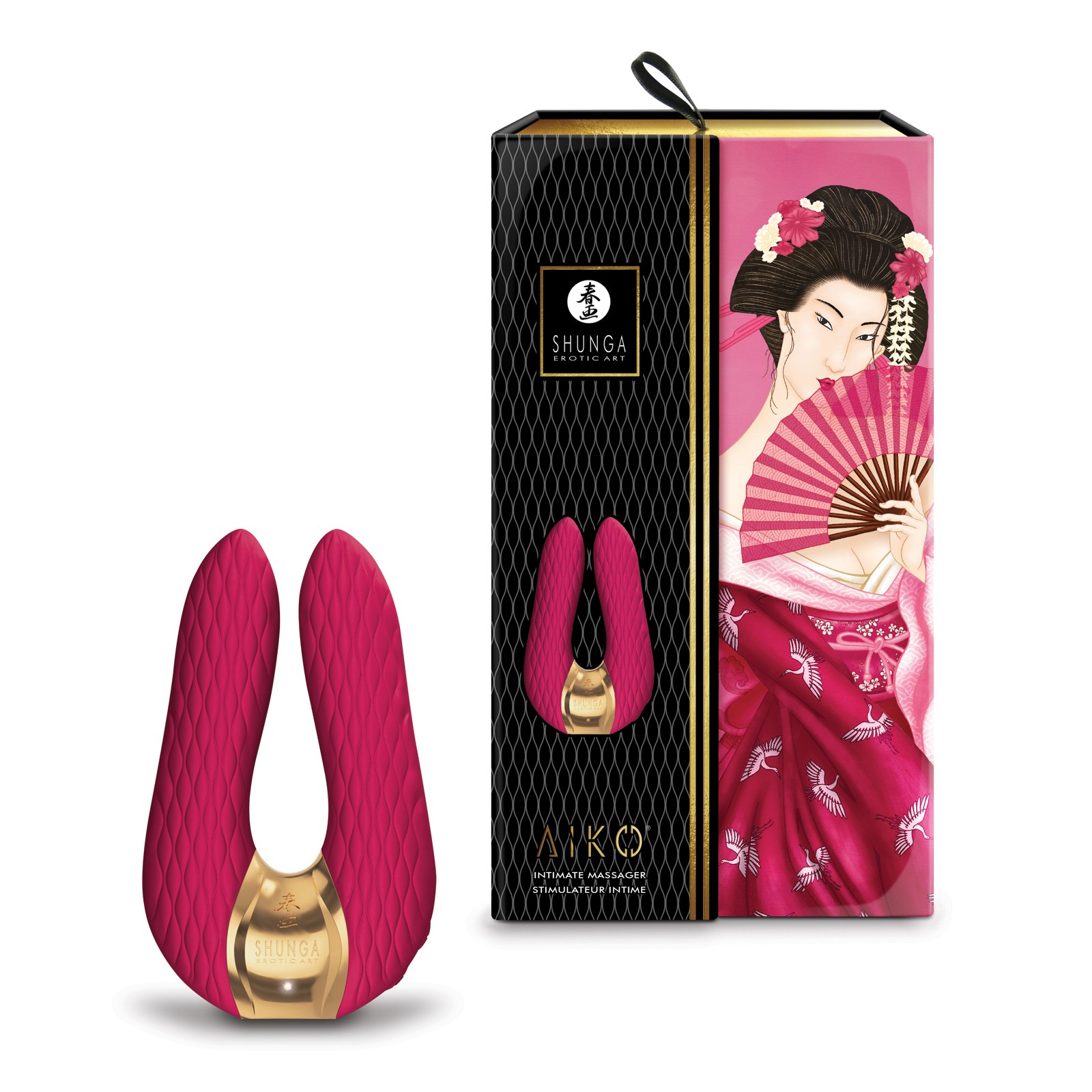 Shunga Aiko Intimate Massager in Raspberry