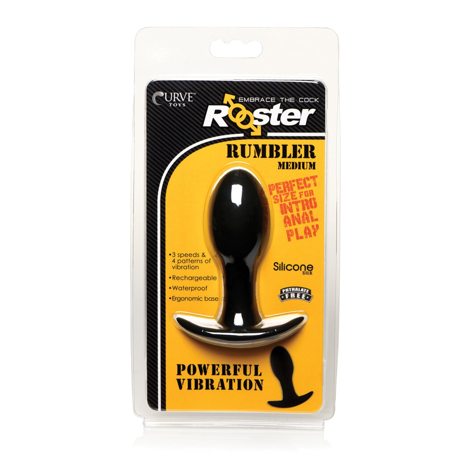 Curve Toys Rooster Rumbler - Medium Vibrating Anal Plug