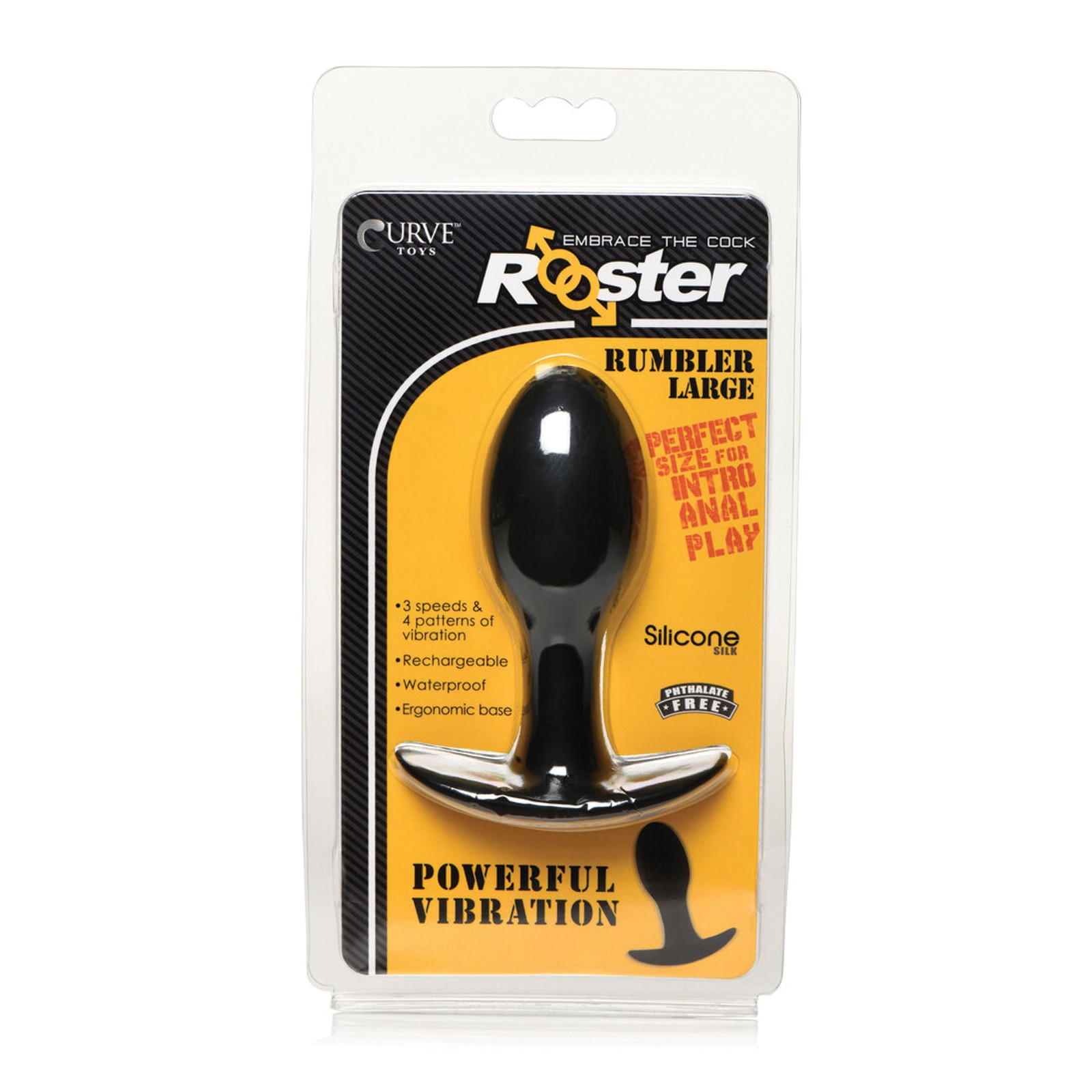 Curve Toys Rooster Rumbler Vibrating Anal Plug - Large