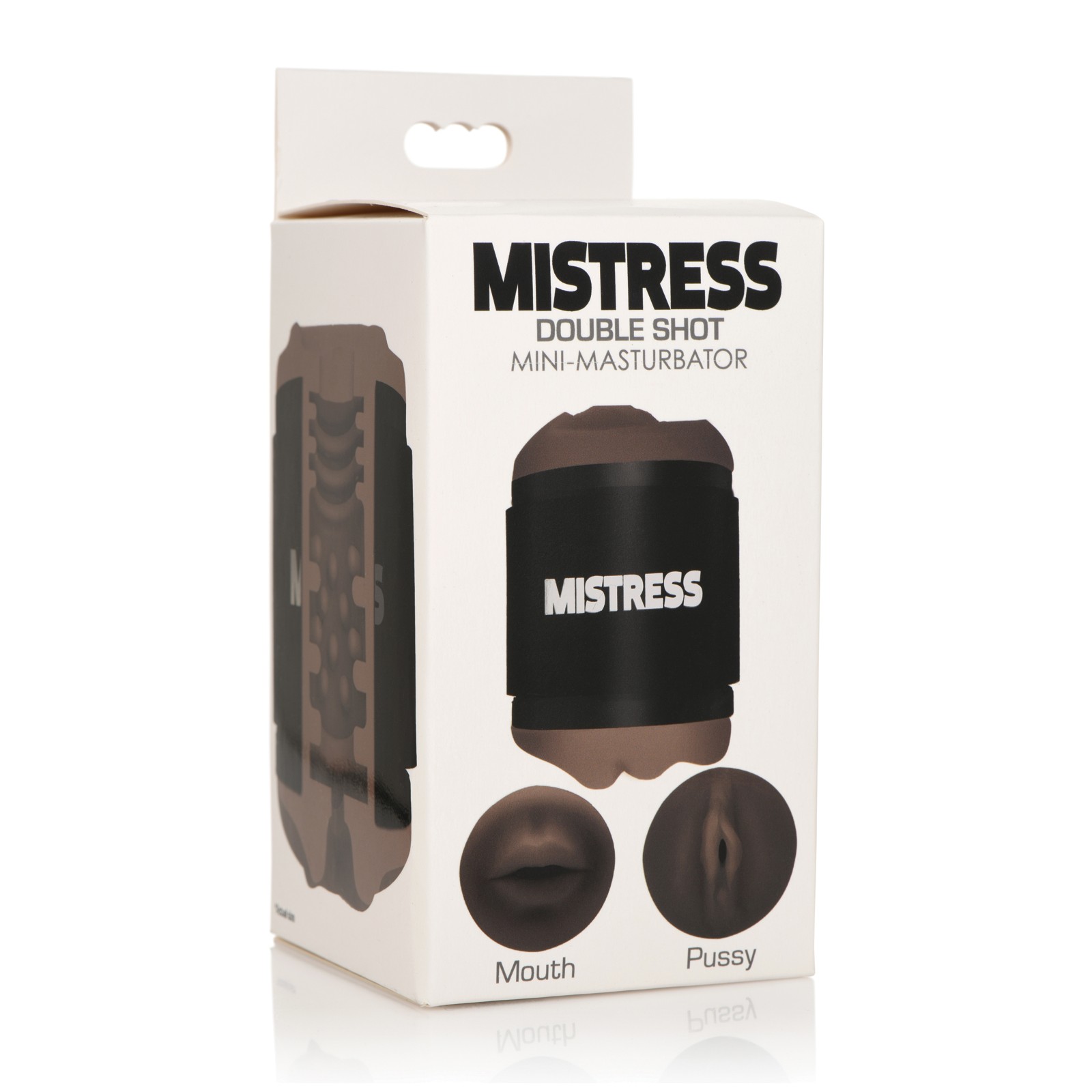 Curve Toys Mistress Double Shot Mini Masturbador Boca y Vagina - Oscuro