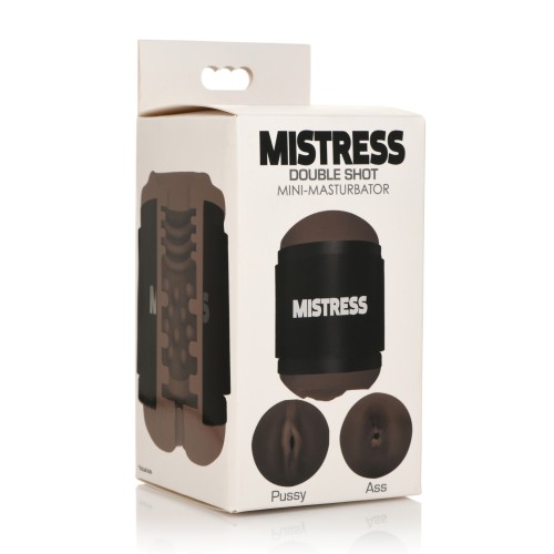 Mini Masturbador Doble Shot Mistress de Curve Toys - Oscuro