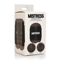 Curve Toys Mistress Double Shot Mini Masturbator Dark