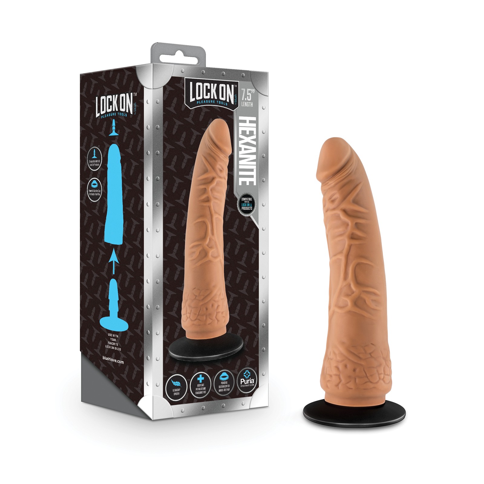 Dildo Hexanite de 7.5" con Ventosa para Placer