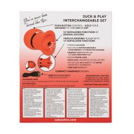 Set Intercambiable French Kiss Suck & Play - Rojo