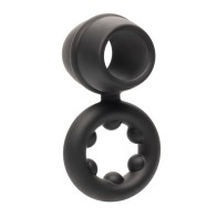 Alpha Liquid Silicone Dual Magnum Ring - Black