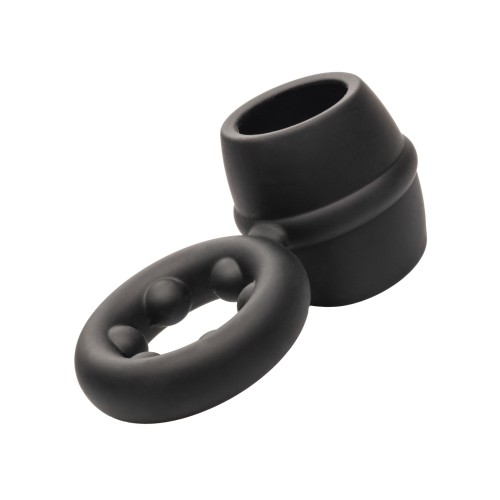 Alpha Liquid Silicone Dual Magnum Ring - Black