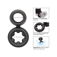 Alpha Liquid Silicone Dual Magnum Ring - Black