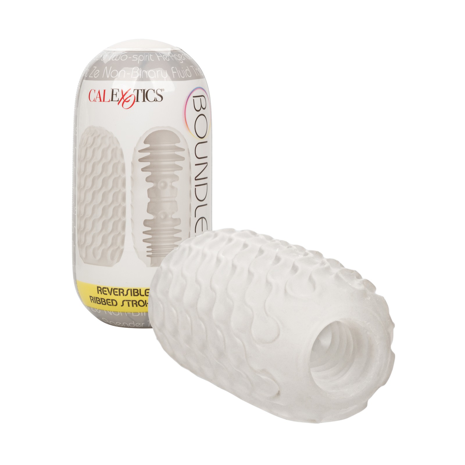 Boundless Reversible Ribbed Stroker White