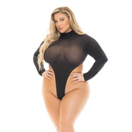 Pink Lipstick High AF Body Suit - Black Queen Size