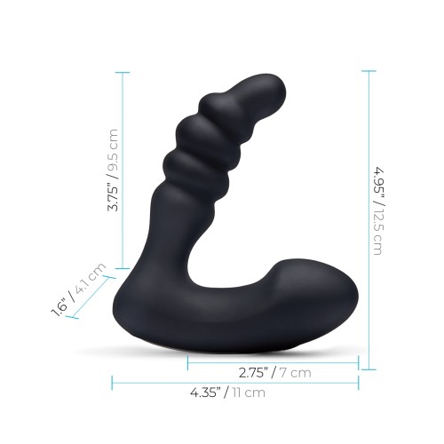 Blue Line Vibrating Prostate Prodder with Remote Black