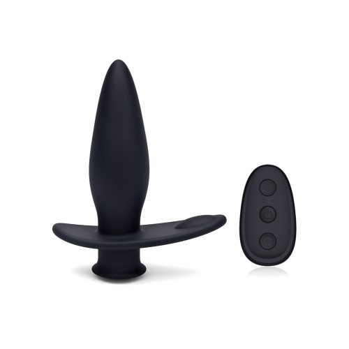 Blue Line Vibrating Anal Plug Pointer Remote Black