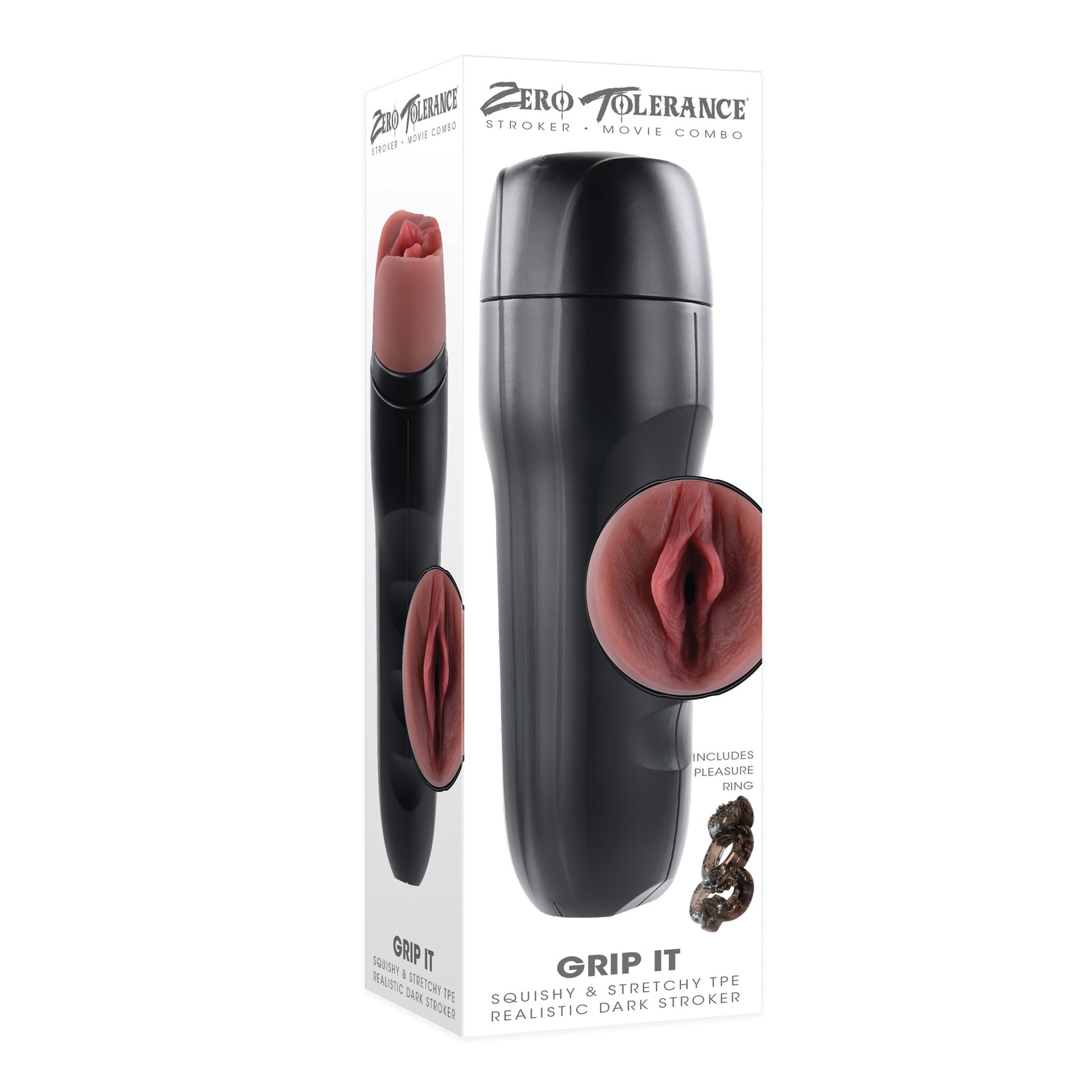 Stroker Vaginal Grip It Tolerancia Cero Oscuro