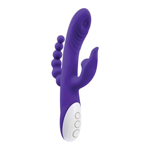 Vibrador Evolved Lick Me Triple Estimulación Púrpura