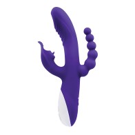 Vibrador Evolved Lick Me Triple Estimulación Púrpura