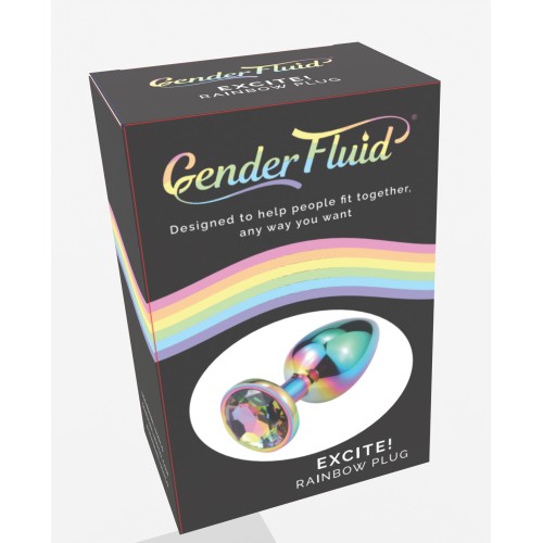 Gender Fluid Excite! Plug Rainbow - Enhance Your Pleasure