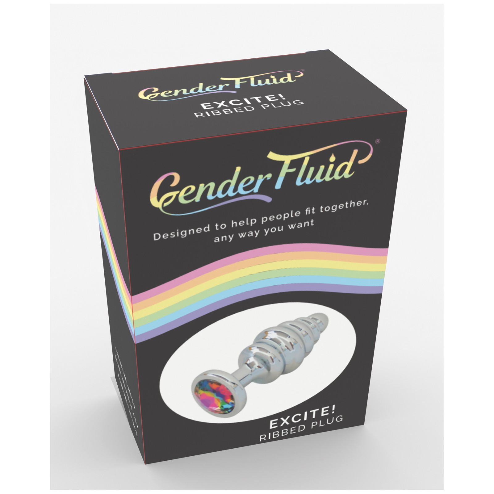 Plug Ribbed Gender Fluid Excite! Plateado