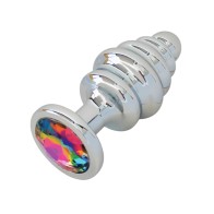 Gender Fluid Excite! Ribbed Plug Silver