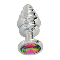 Gender Fluid Excite! Ribbed Plug Silver