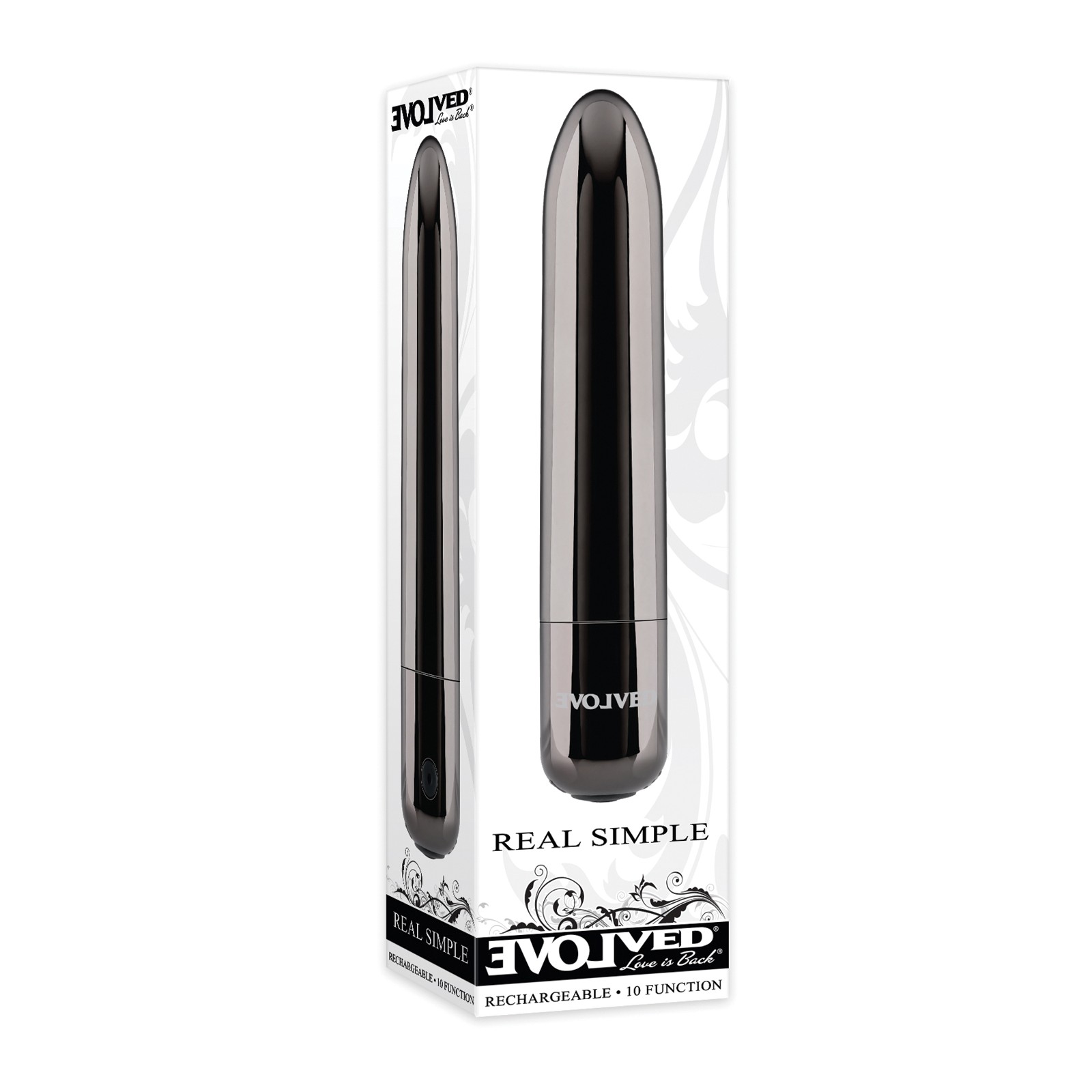 Evolved Real Simple Rechargeable Bullet Black Chrome