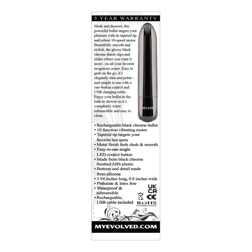 Evolved Real Simple Rechargeable Bullet Black Chrome