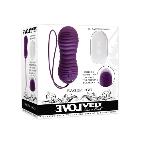 Evolved Eager Egg Vibrating and Thrusting Purple