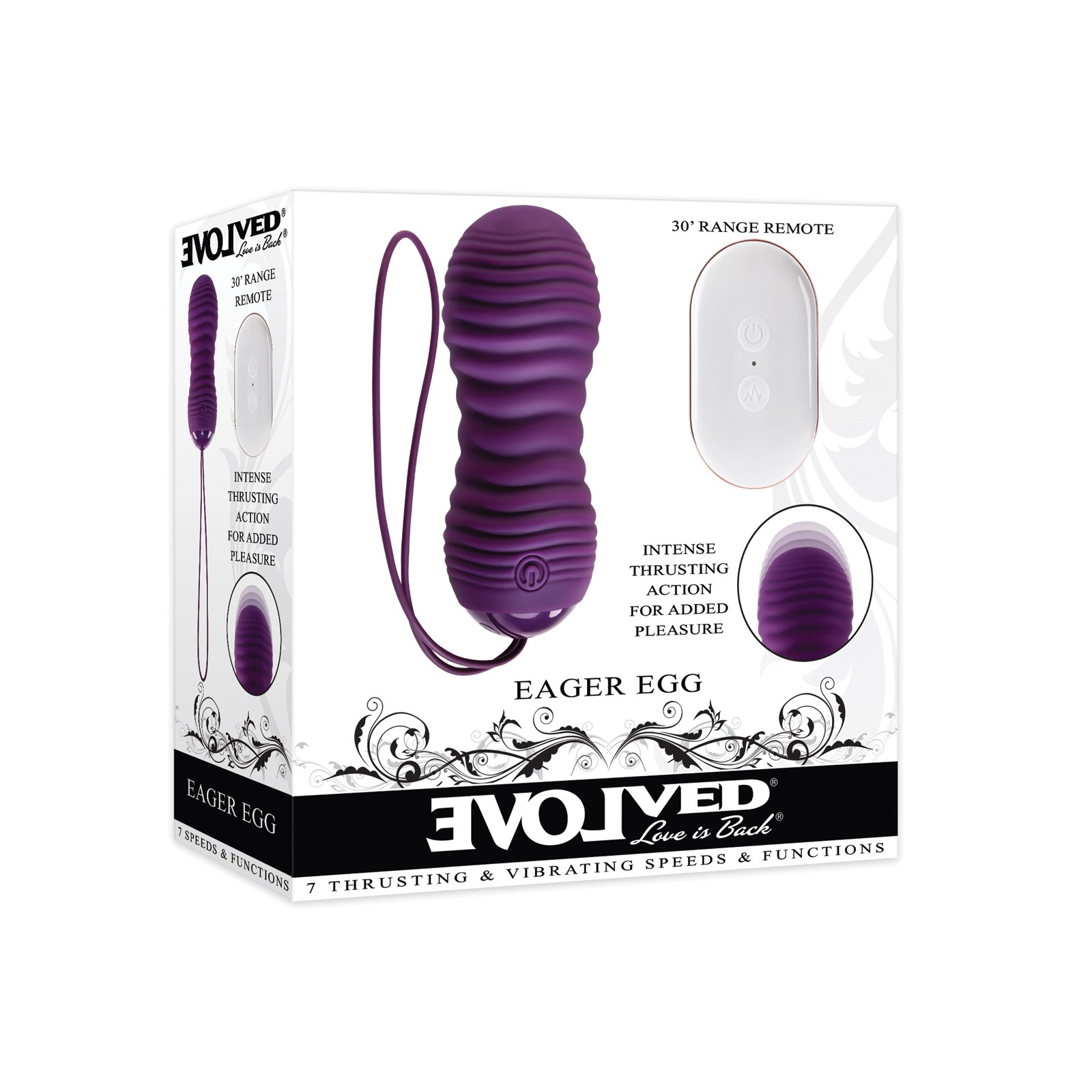 Huevo Vibrador y con Movimiento Evolved Eager Púrpura