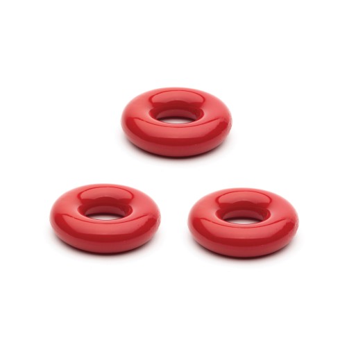 Pack de 3 Anillos para Pene Sport Fucker Chubby - Rojo