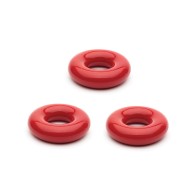 Pack de 3 Anillos para Pene Sport Fucker Chubby - Rojo